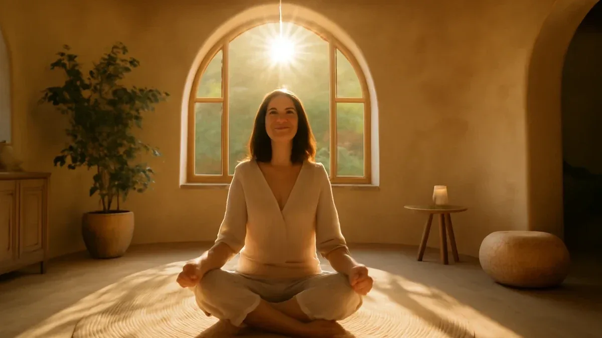 Praticare yoga vicino alla finestra: valutare luce e temperatura